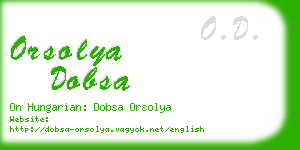 orsolya dobsa business card